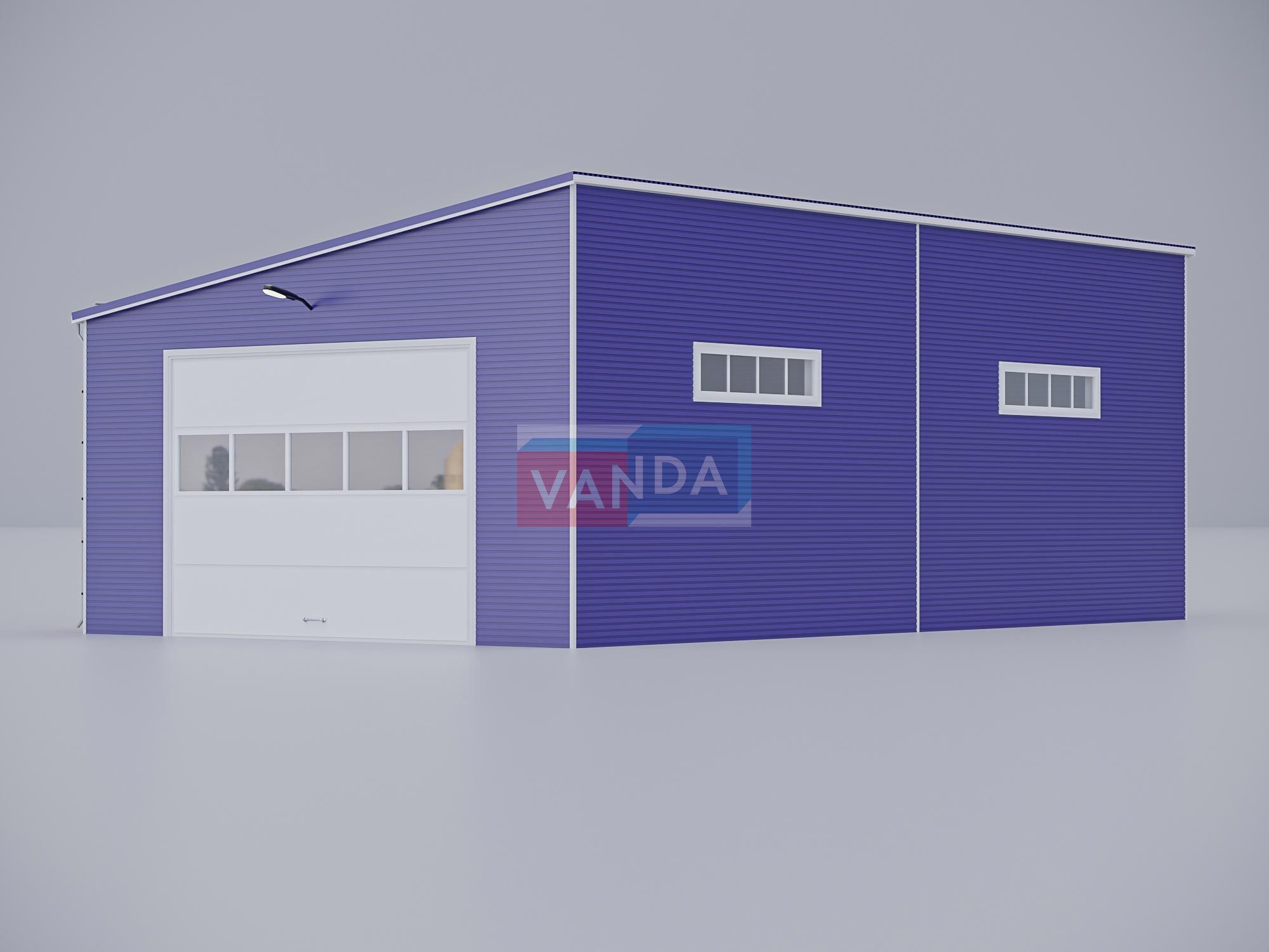 Гараж из сэндвич панелей 8х14